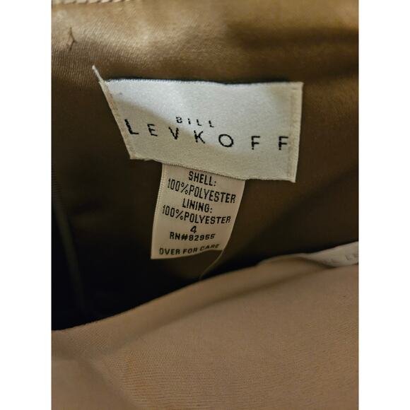 Bill Levkoff Gold Bodycon Dress – Size 4 - Picture 7 of 8